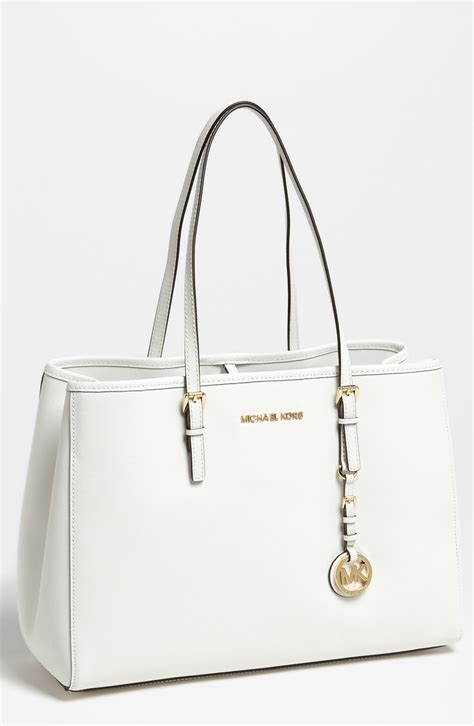 michael kors optic white bag|small white Michael Kors bag.